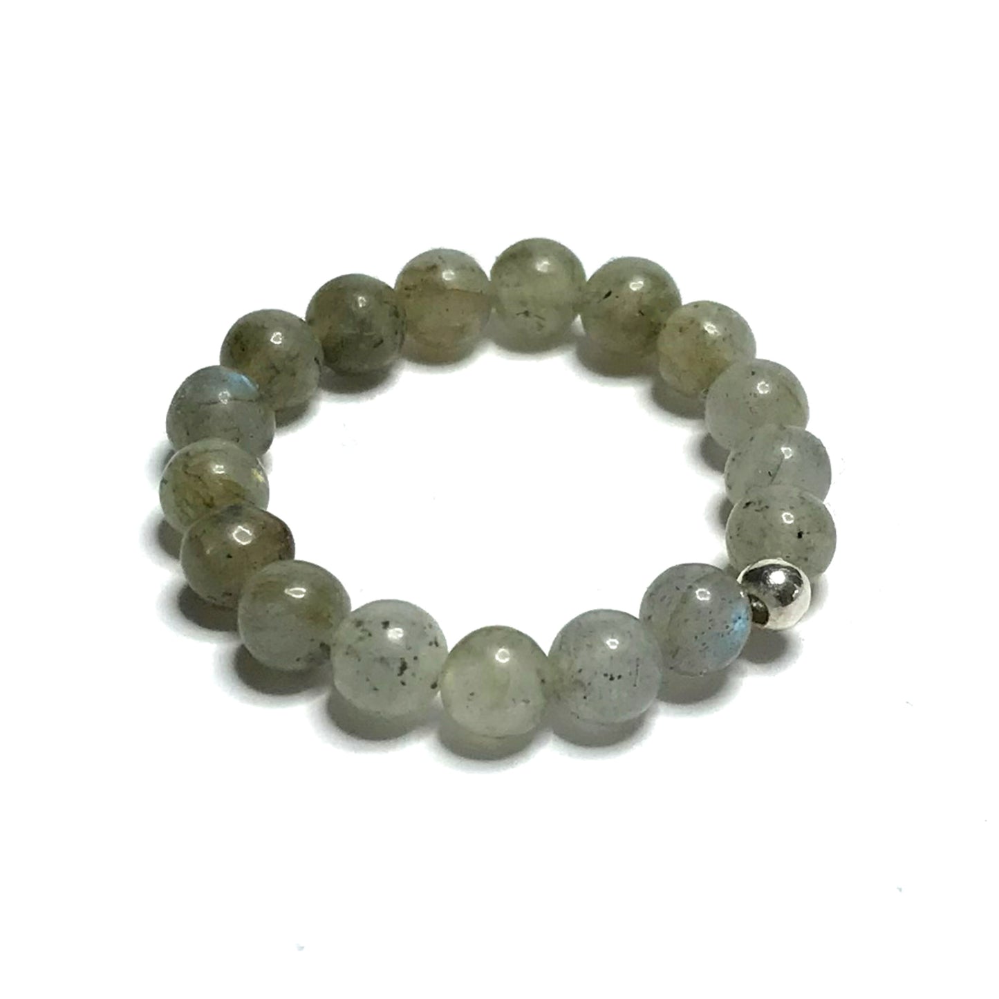 Labradorite beaded stretch ring