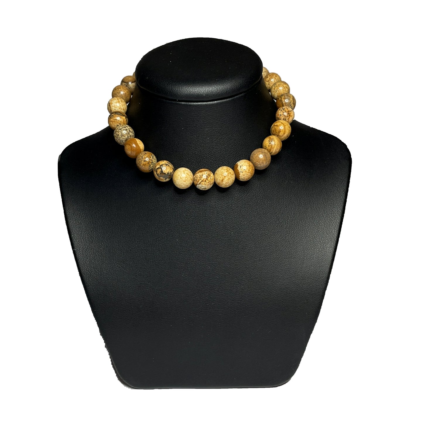 Picture jasper gemstone necklace