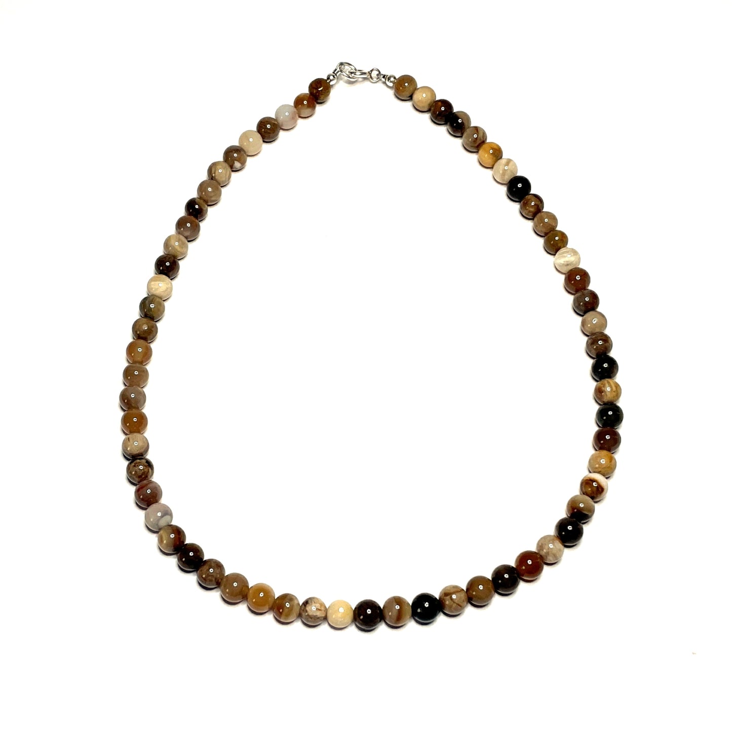Wood jasper gemstone choker