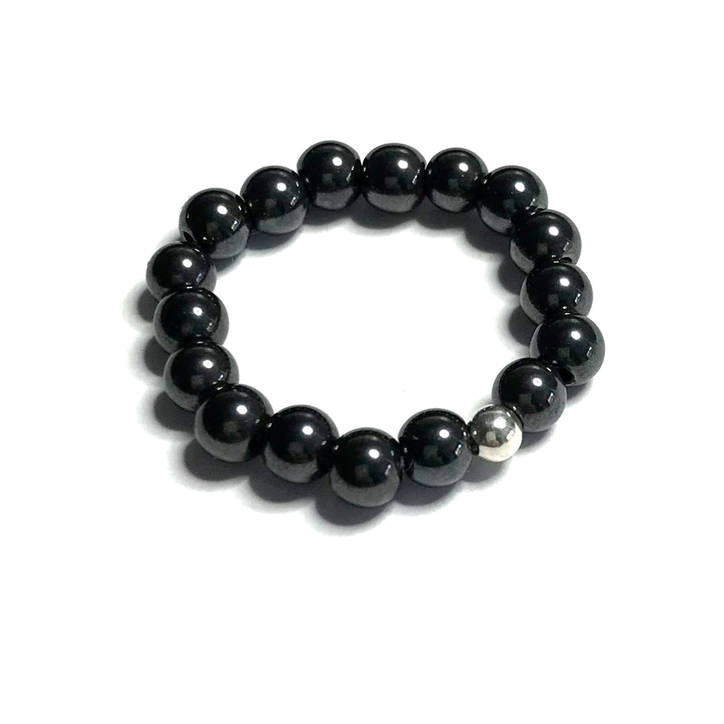 Hematite stretch ring