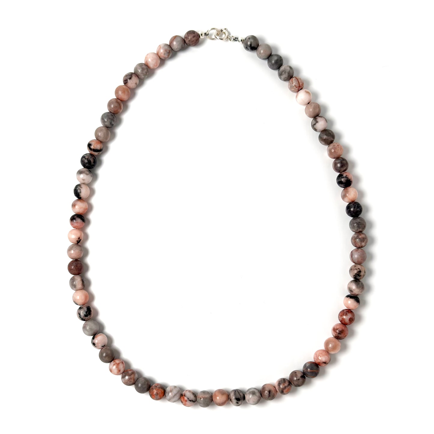 Pink Zebra Jasper choker necklace