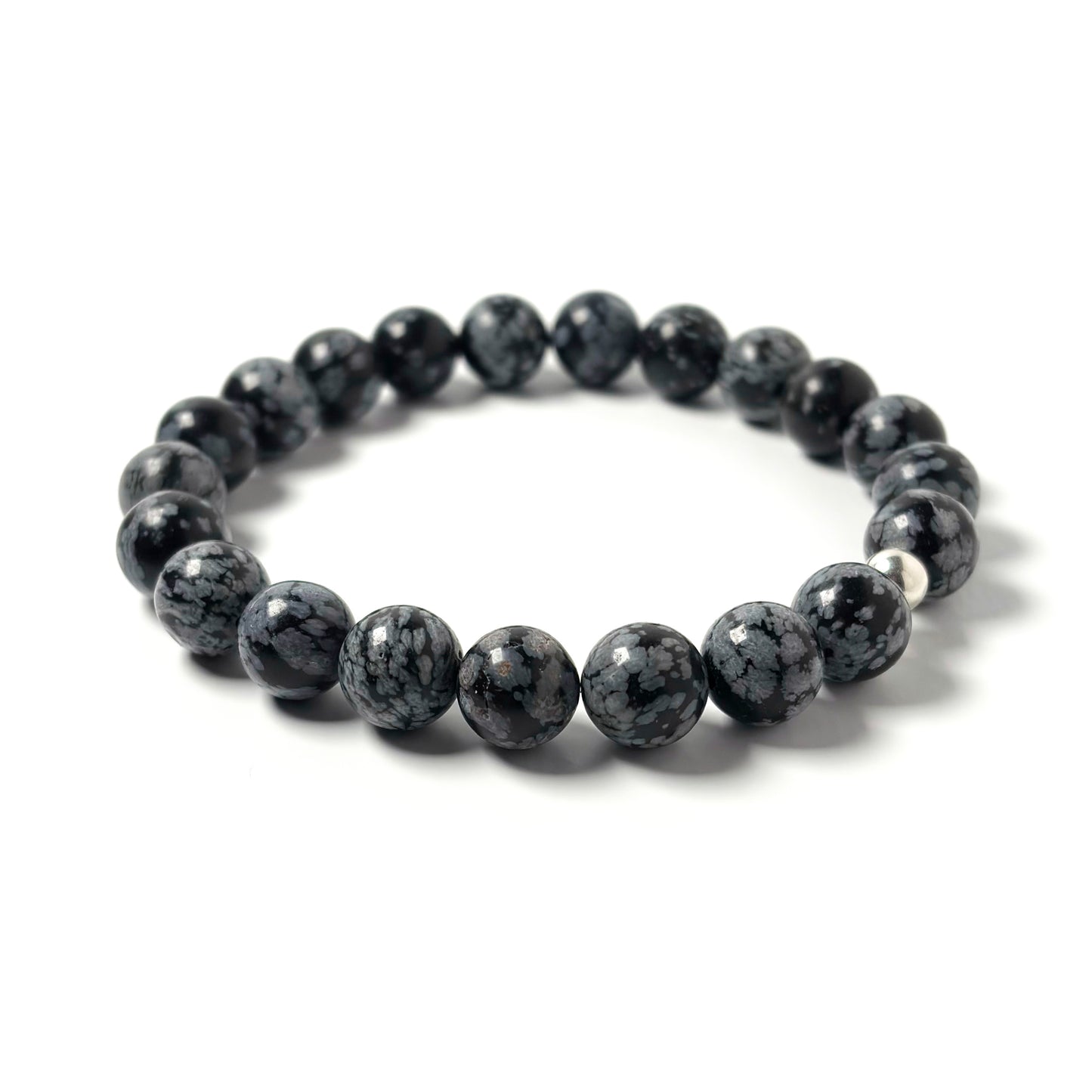 Snowflake Obsidian bracelet