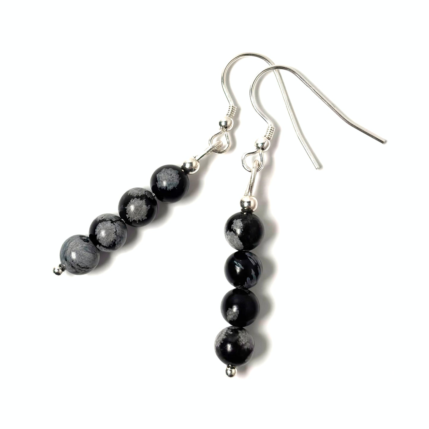 Snowflake Obsidian earrings