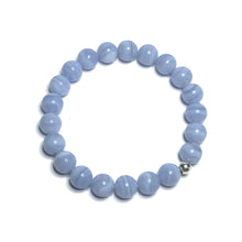 Load image into Gallery viewer, Blue lace agate gemtone beaded bracelet
