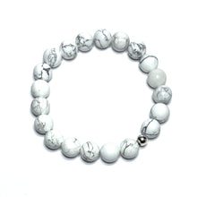Load image into Gallery viewer, Howlite gemstone bracelet
