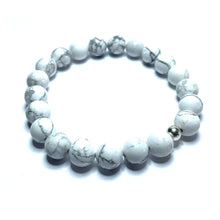 Load image into Gallery viewer, 10mm Howlite Bracelet
