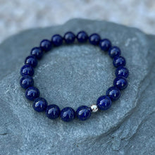 Load image into Gallery viewer, Lapis lazuli beaded bracelet
