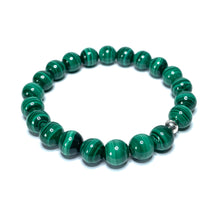 Load image into Gallery viewer, 10mm Malachite bracelet
