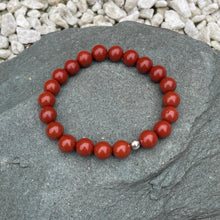 Load image into Gallery viewer, Red jasper stretch bracelet
