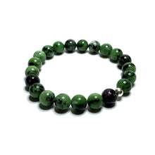 Load image into Gallery viewer, 10mm Ruby zoisite bracelet
