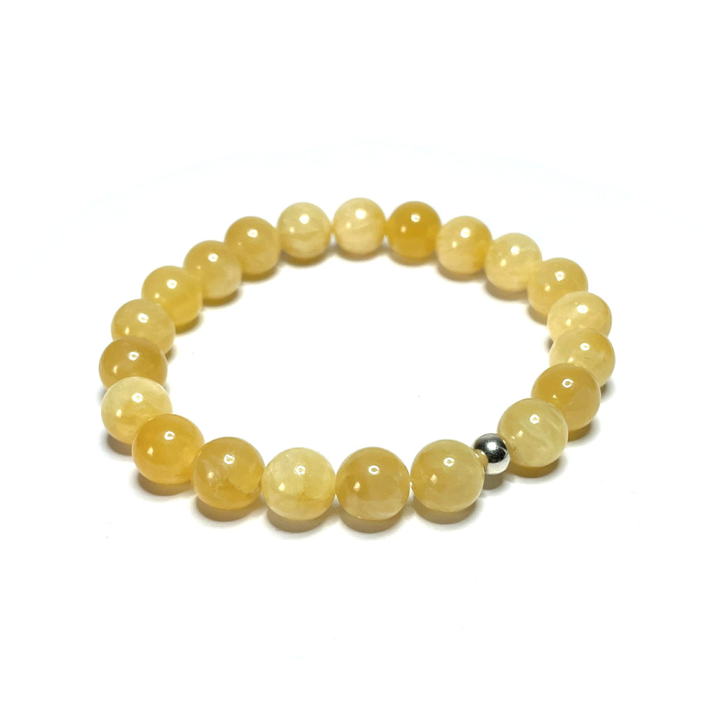 10mm Yellow calcite bracelet
