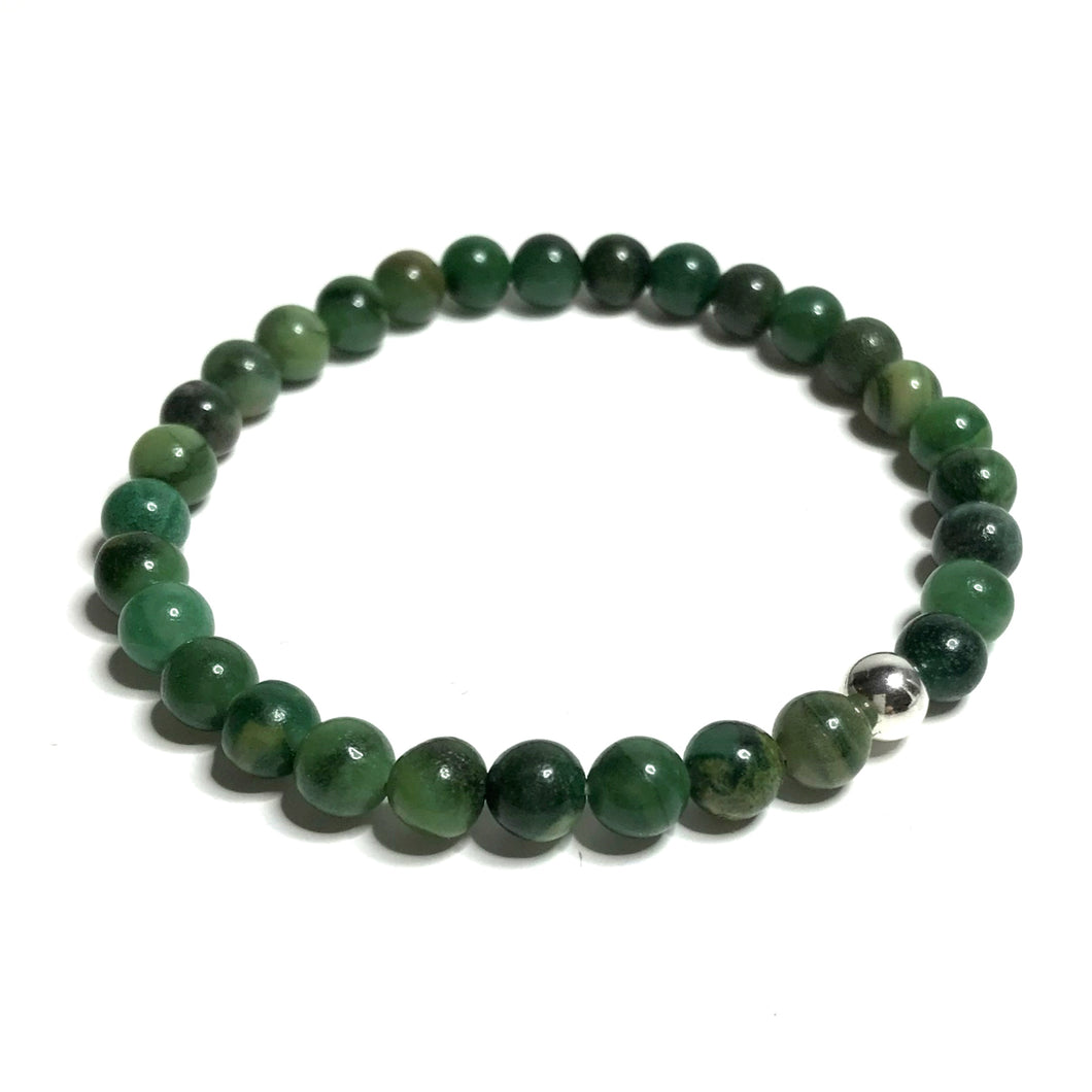 Dark green gemstone bracelet