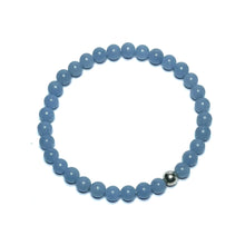 Load image into Gallery viewer, Pale blue gemstone bead bracelet
