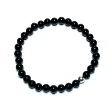Load image into Gallery viewer, Black gemstone beaded bracelet
