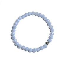 Load image into Gallery viewer, Blue lace agate crystal bead bracelet
