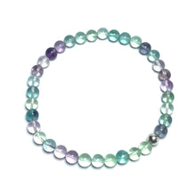 Load image into Gallery viewer, Rainbow fluorite bead bracelet
