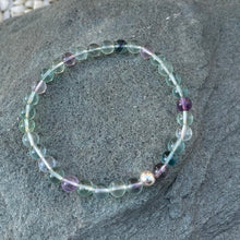 Load image into Gallery viewer, Rainbow fluorite gemstone bracelet
