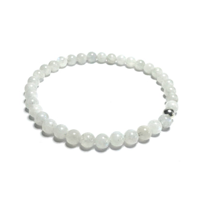 Rainbow Moonstone Bead Bracelet