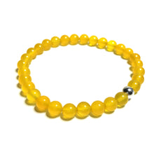 Load image into Gallery viewer, 6mm Yellow agate bracelet
