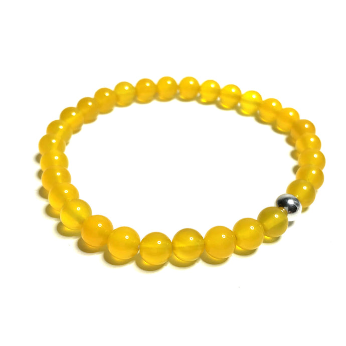 6mm Yellow agate bracelet