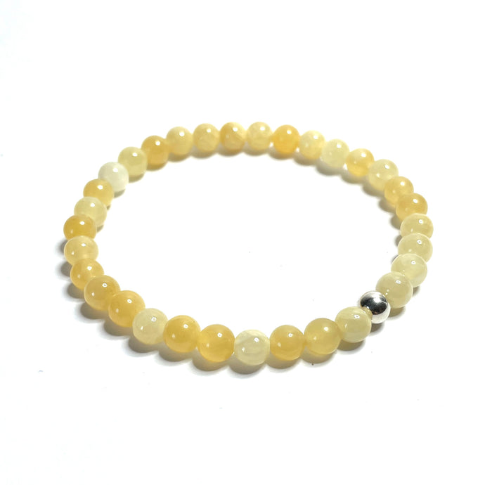 6mm Yellow calcite bracelet