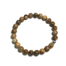 Load image into Gallery viewer, Picture jasper beaded stretch bracelet
