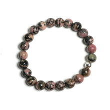 Load image into Gallery viewer, Rhodonite beaded stretch bracelet
