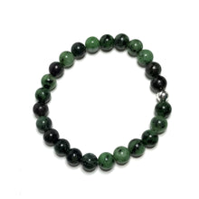 Load image into Gallery viewer, Ruby zoisite beaded stretch bracelet
