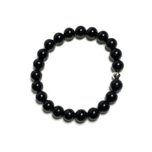 Load image into Gallery viewer, Black gemstone stretch bracelet
