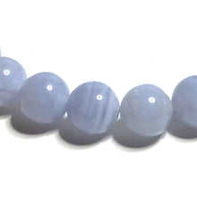 Load image into Gallery viewer, 8mm Blue Lace Agate Bracelet
