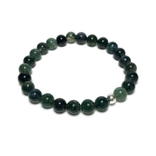 Load image into Gallery viewer, 8mm Moss agate bracelet

