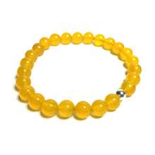 Load image into Gallery viewer, 8mm Yellow agate bracelet
