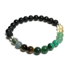 Load image into Gallery viewer, Abundance bracelet with lava rock
