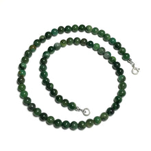 Load image into Gallery viewer, Dark green crystal bead choker necklace in a spiral shape.

