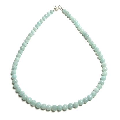 Pale green crystal choker