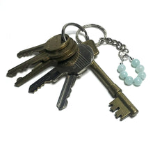 Load image into Gallery viewer, Gemstone keychain with a bunch of keys
