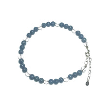 Load image into Gallery viewer, Angelite and clear quartz bracelet
