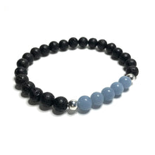 Load image into Gallery viewer, Angelite and lava rock bracelet
