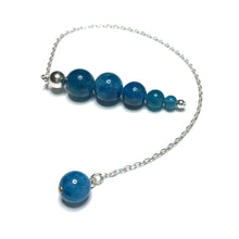 Load image into Gallery viewer, Blue gemstone divination pendulum
