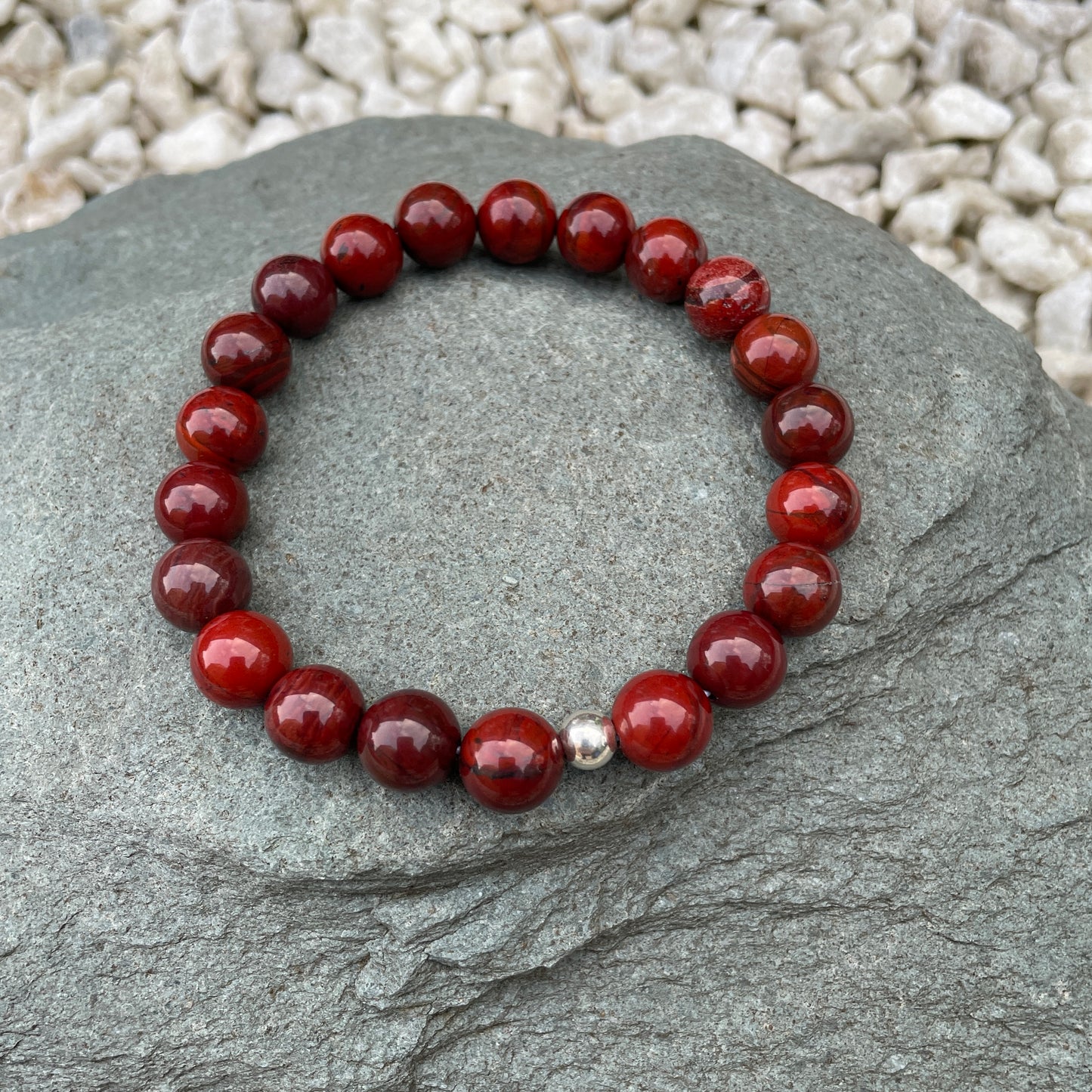Apple jasper crystal bracelet