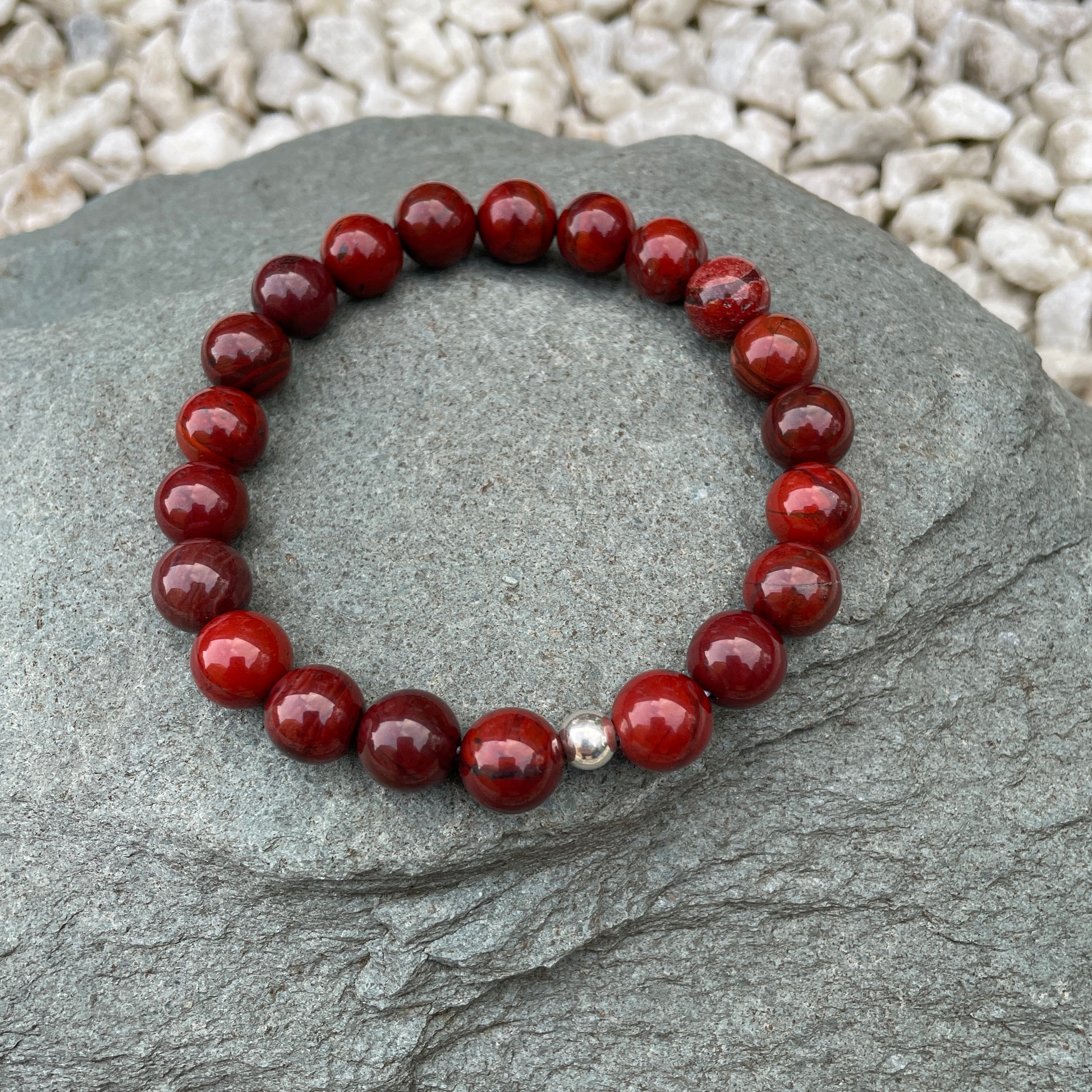 Apple jasper crystal bracelet