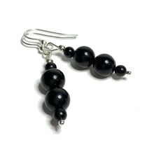 Load image into Gallery viewer, Black tourmaline earrings
