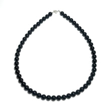 Load image into Gallery viewer, Black gemstone beaded necklace

