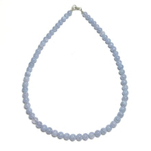 Load image into Gallery viewer, Blue lace agate crystal beaded choker necklace
