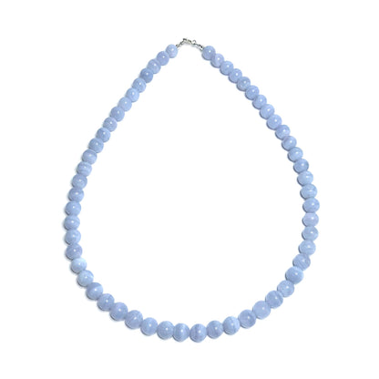 Blue lace agate crystal necklace