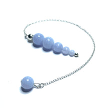 Load image into Gallery viewer, Blue lace agate gemstone bead pendulum
