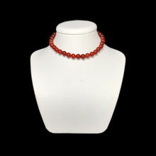 Load image into Gallery viewer, Carnelian beaded choker on stand
