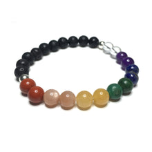 Load image into Gallery viewer, Chakra Bracelet with Lava Rock
