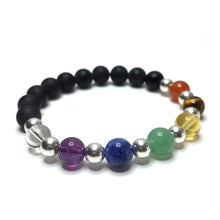 Load image into Gallery viewer, Chakra Bracelet with Matte Onyx
