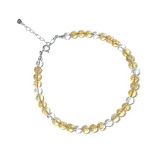 Load image into Gallery viewer, Citrine anklet with sterling silver extender chain
